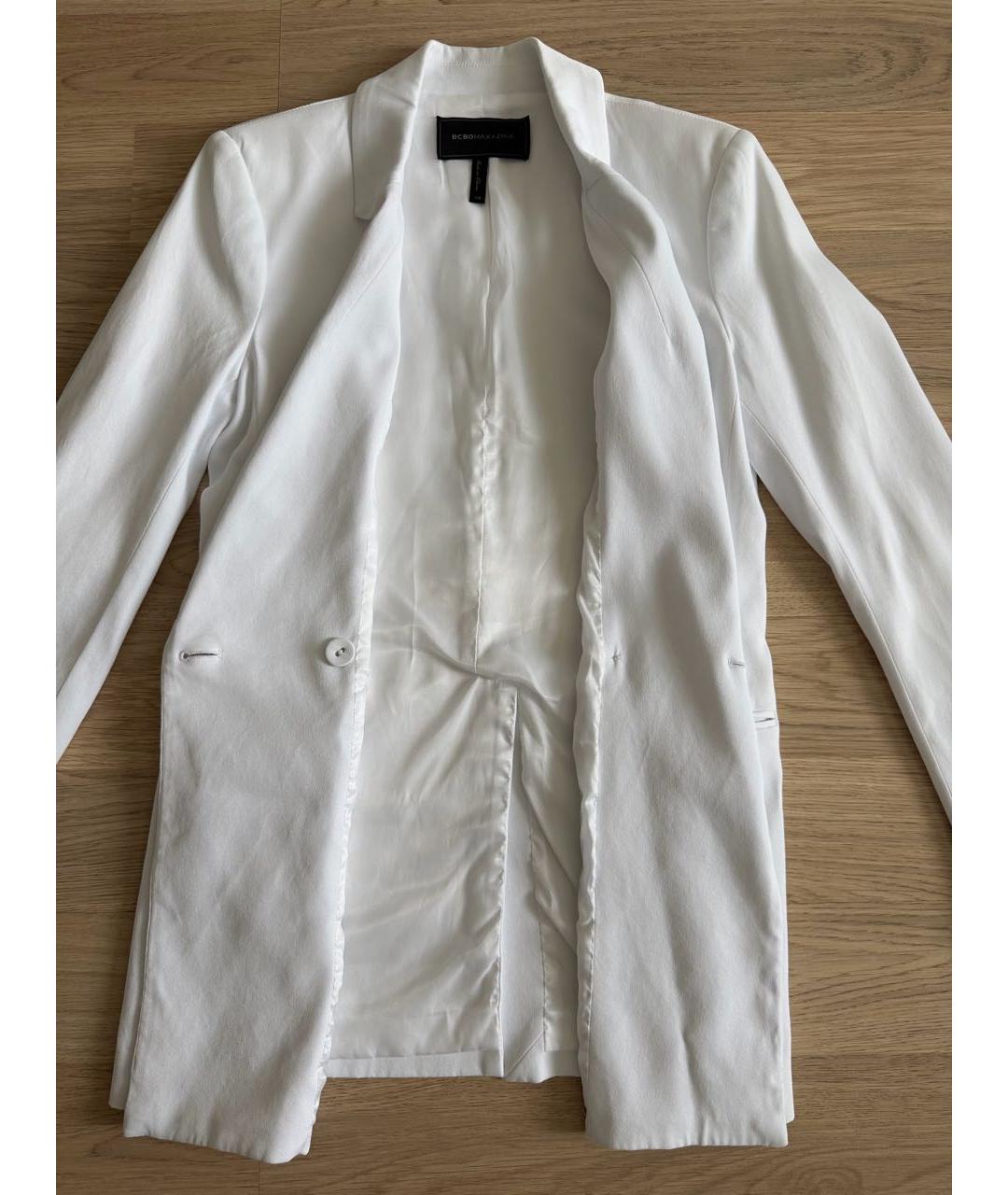 BCBG MAXAZRIA Белый хлопковый жакет/пиджак, фото 5