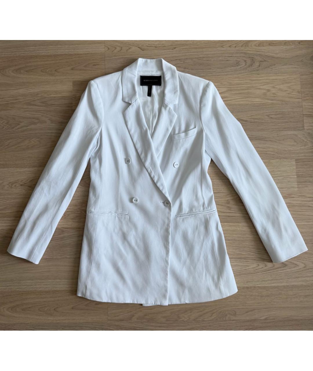 BCBG MAXAZRIA Белый хлопковый жакет/пиджак, фото 6