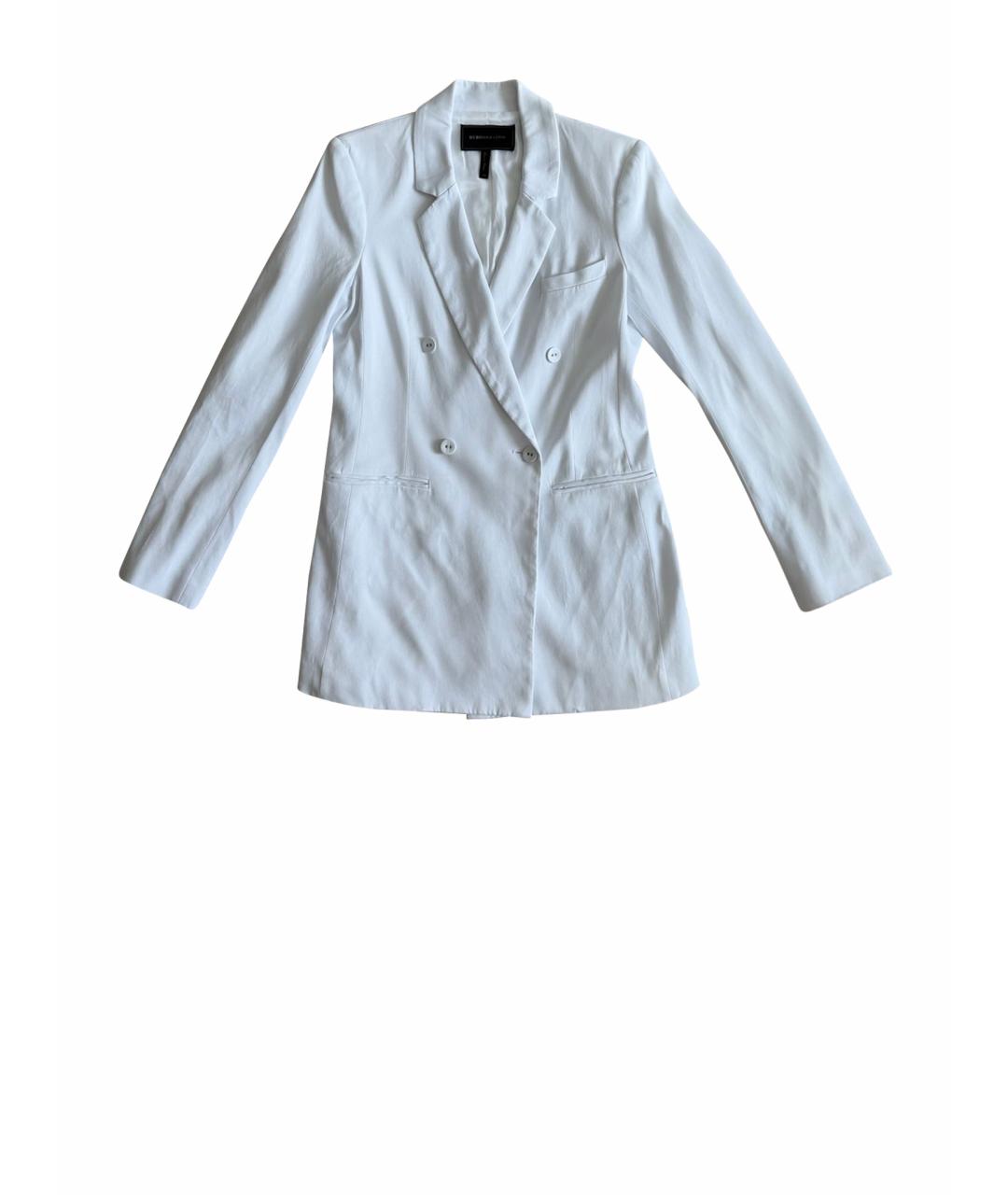 BCBG MAXAZRIA Белый хлопковый жакет/пиджак, фото 1
