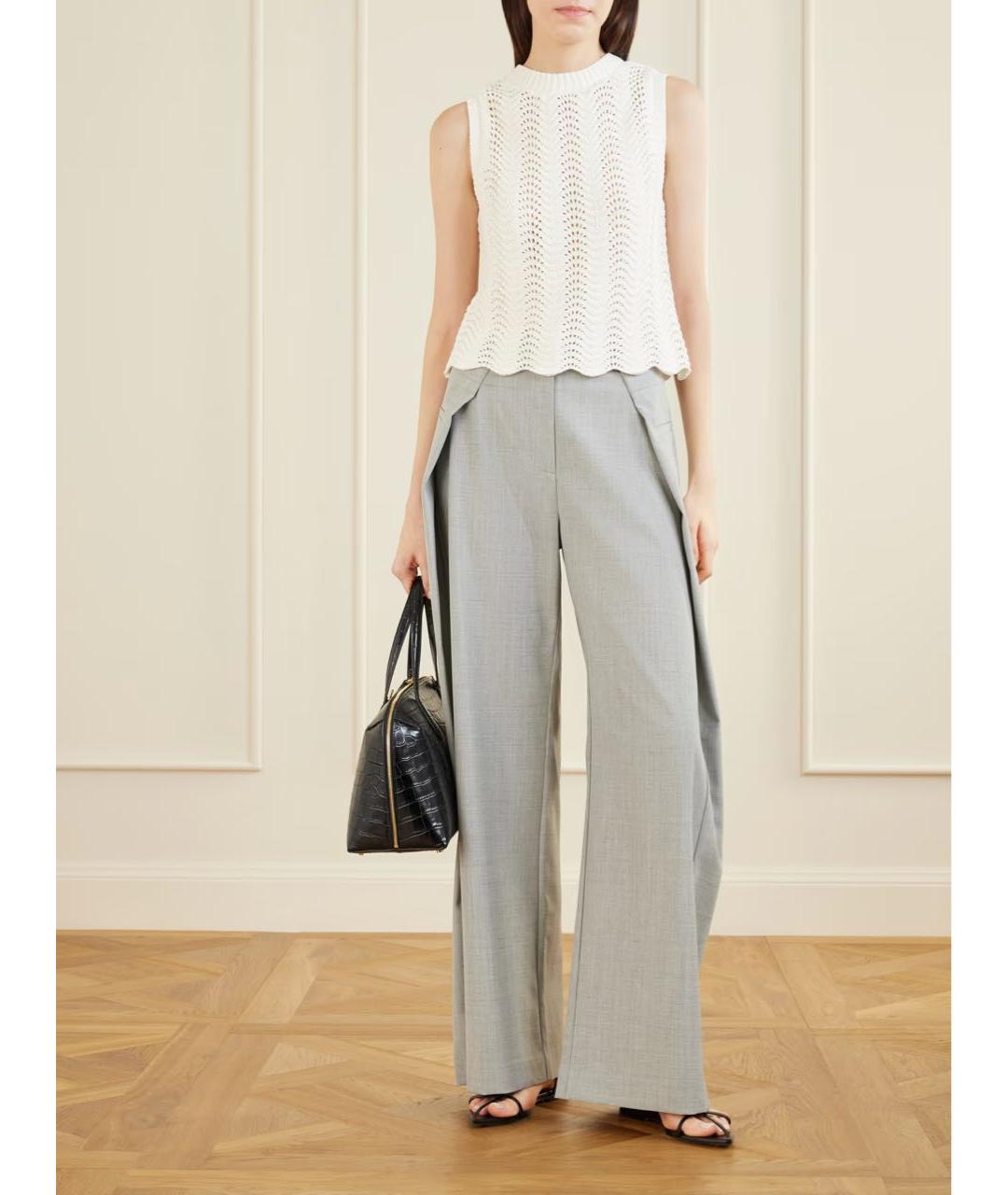 LOULOU DE SAISON Белая хлопковая блузы, фото 2