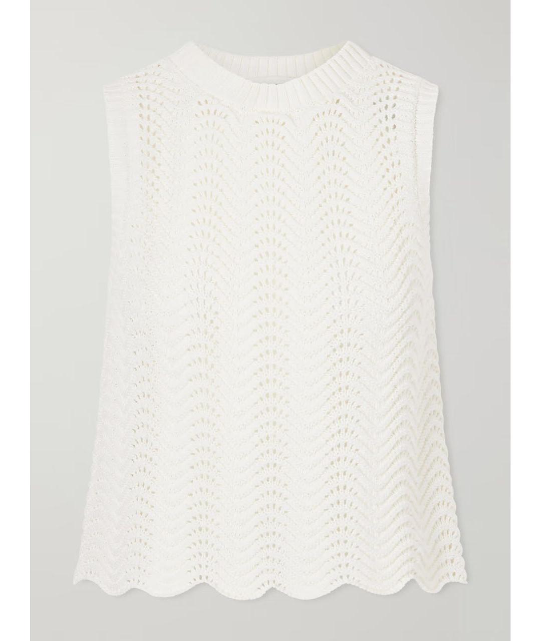 LOULOU DE SAISON Белая хлопковая блузы, фото 6