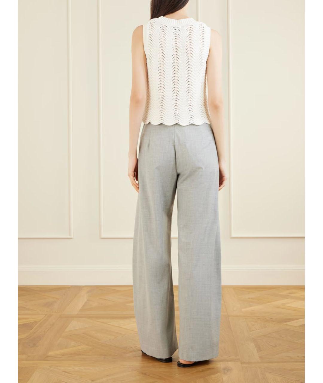 LOULOU DE SAISON Белая хлопковая блузы, фото 4