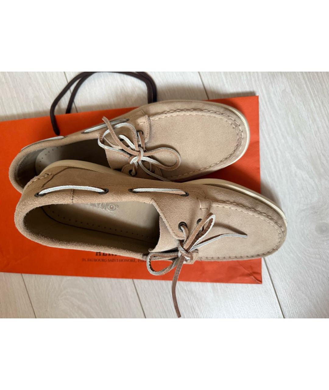 SEBAGO Бежевые замшевые мокасины, фото 6