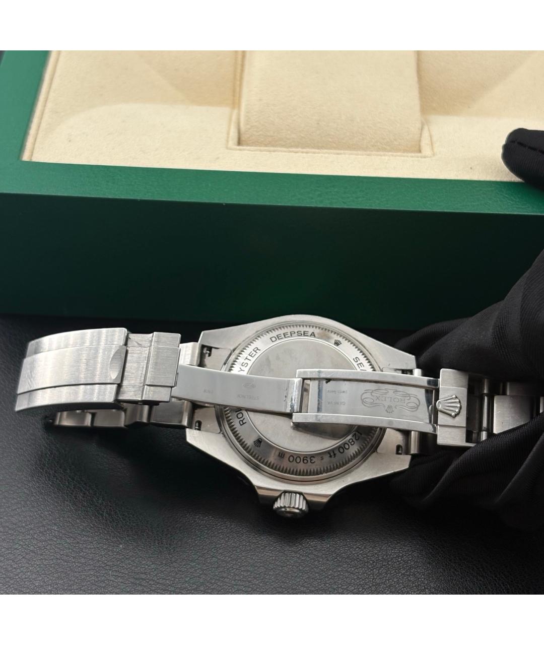 ROLEX Черные металлические часы, фото 7