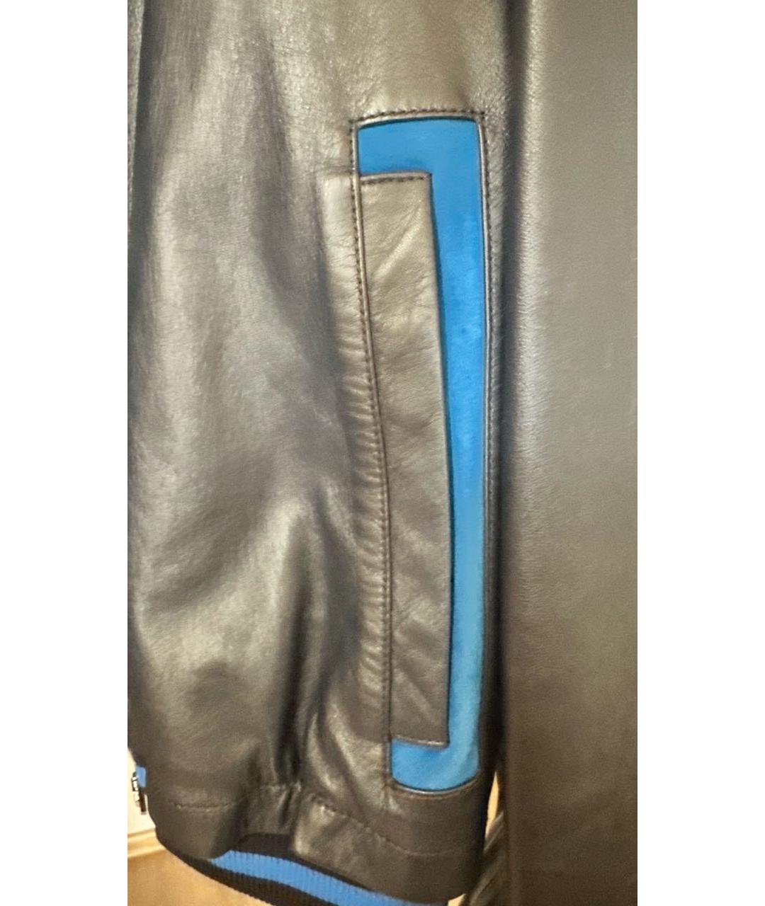 BILLIONAIRE Синяя кожаная куртка, фото 7