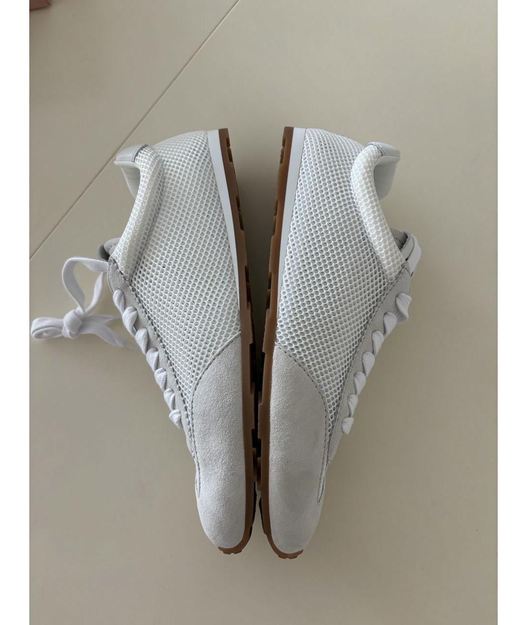 MIU MIU Белые текстильные кеды, фото 4
