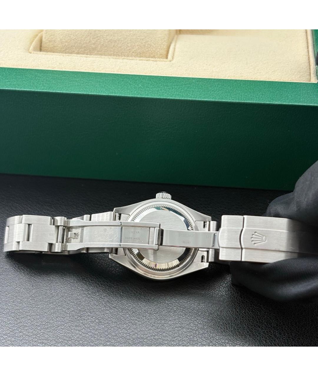 ROLEX Черные металлические часы, фото 5