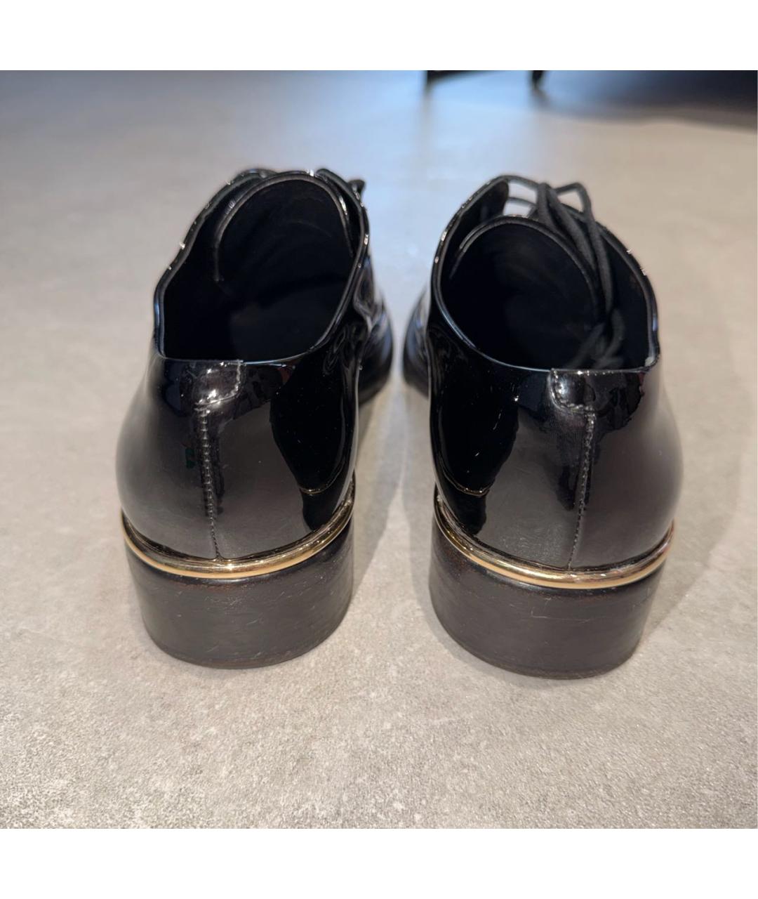 LOUIS VUITTON Черные брогги и оксфорды из лакированной кожи, фото 4
