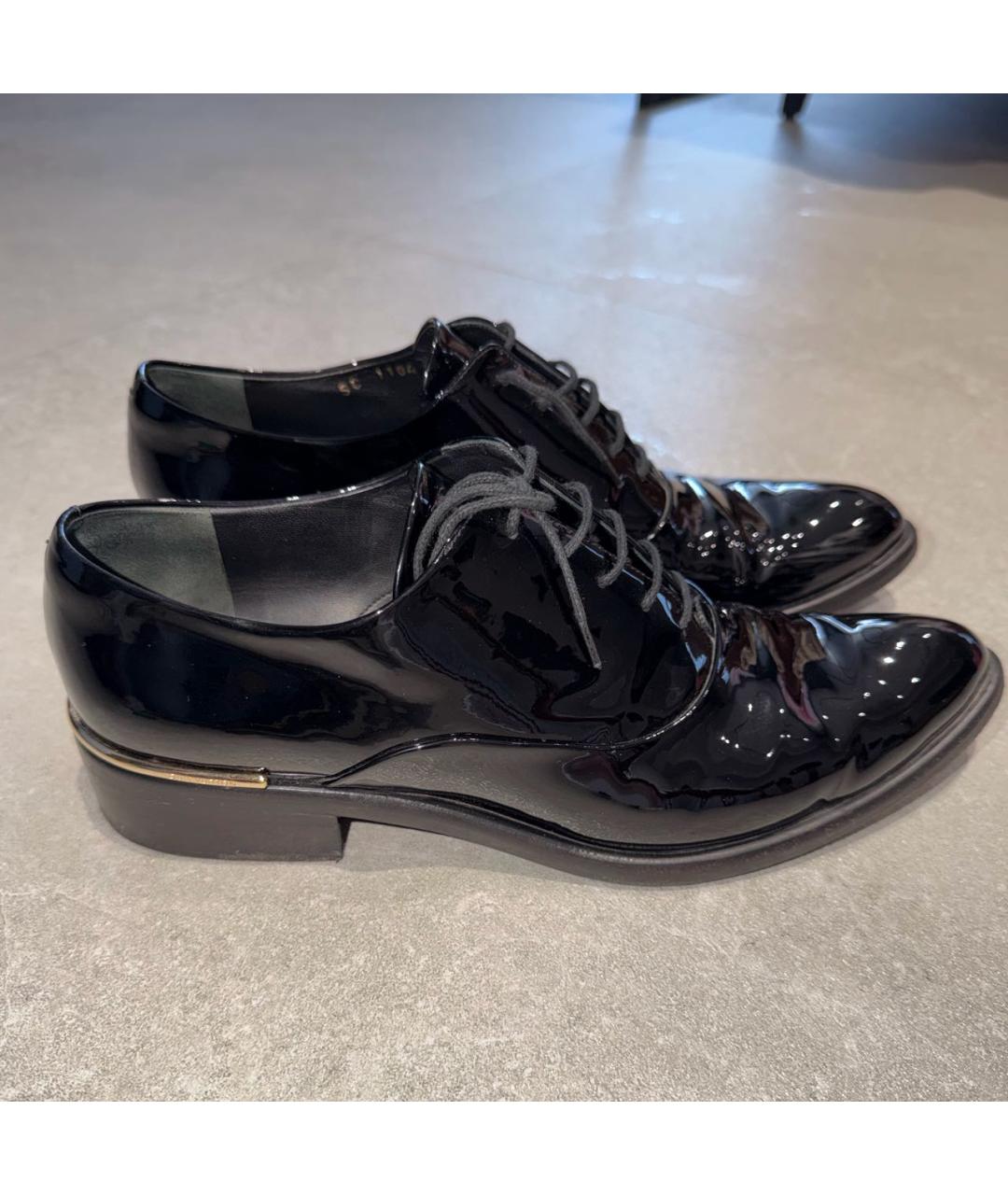 LOUIS VUITTON Черные брогги и оксфорды из лакированной кожи, фото 5
