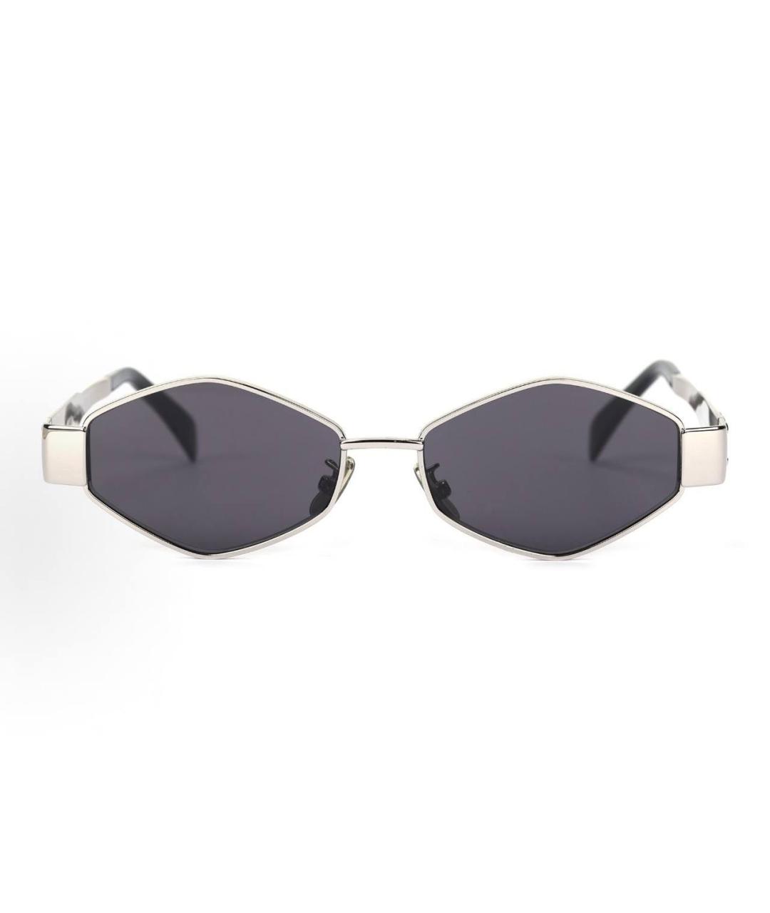 CELINE Серебряные металлические солнцезащитные очки, фото 3