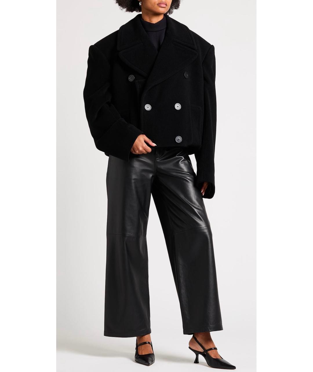 BALENCIAGA Черное кашемировое пальто, фото 5