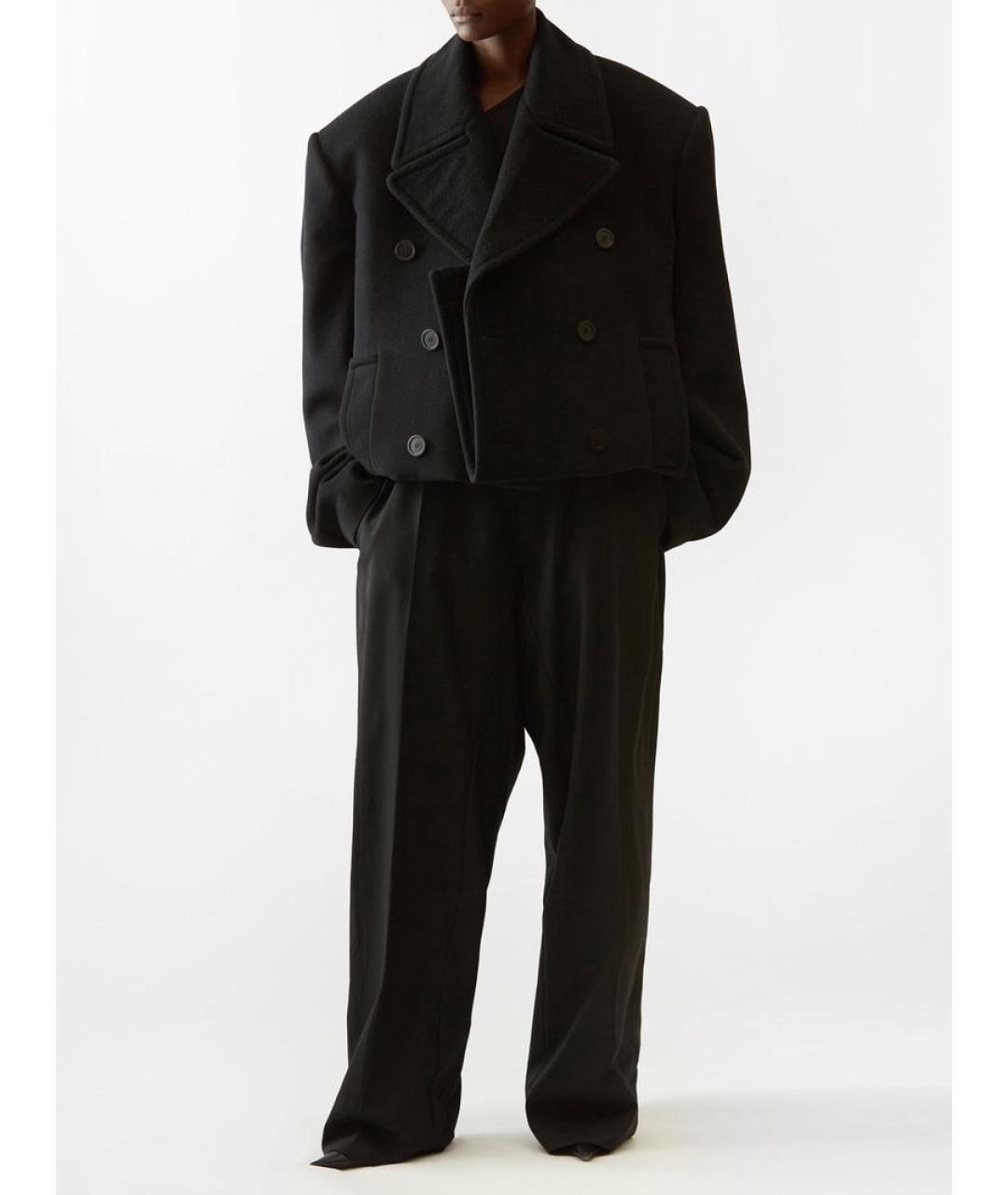 BALENCIAGA Черное кашемировое пальто, фото 2