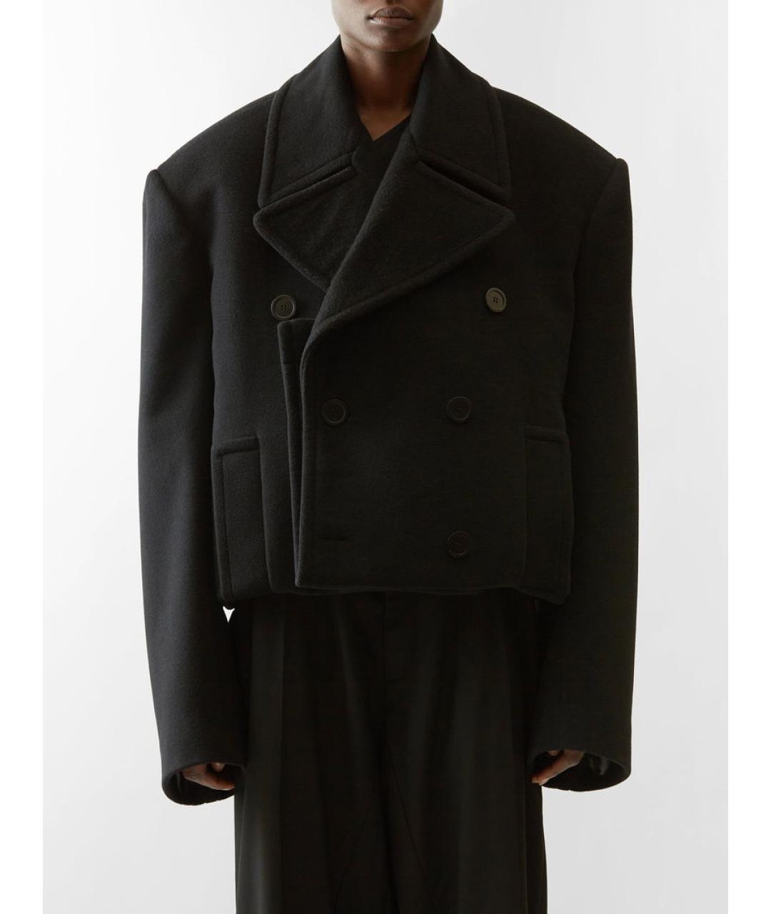 BALENCIAGA Черное кашемировое пальто, фото 3