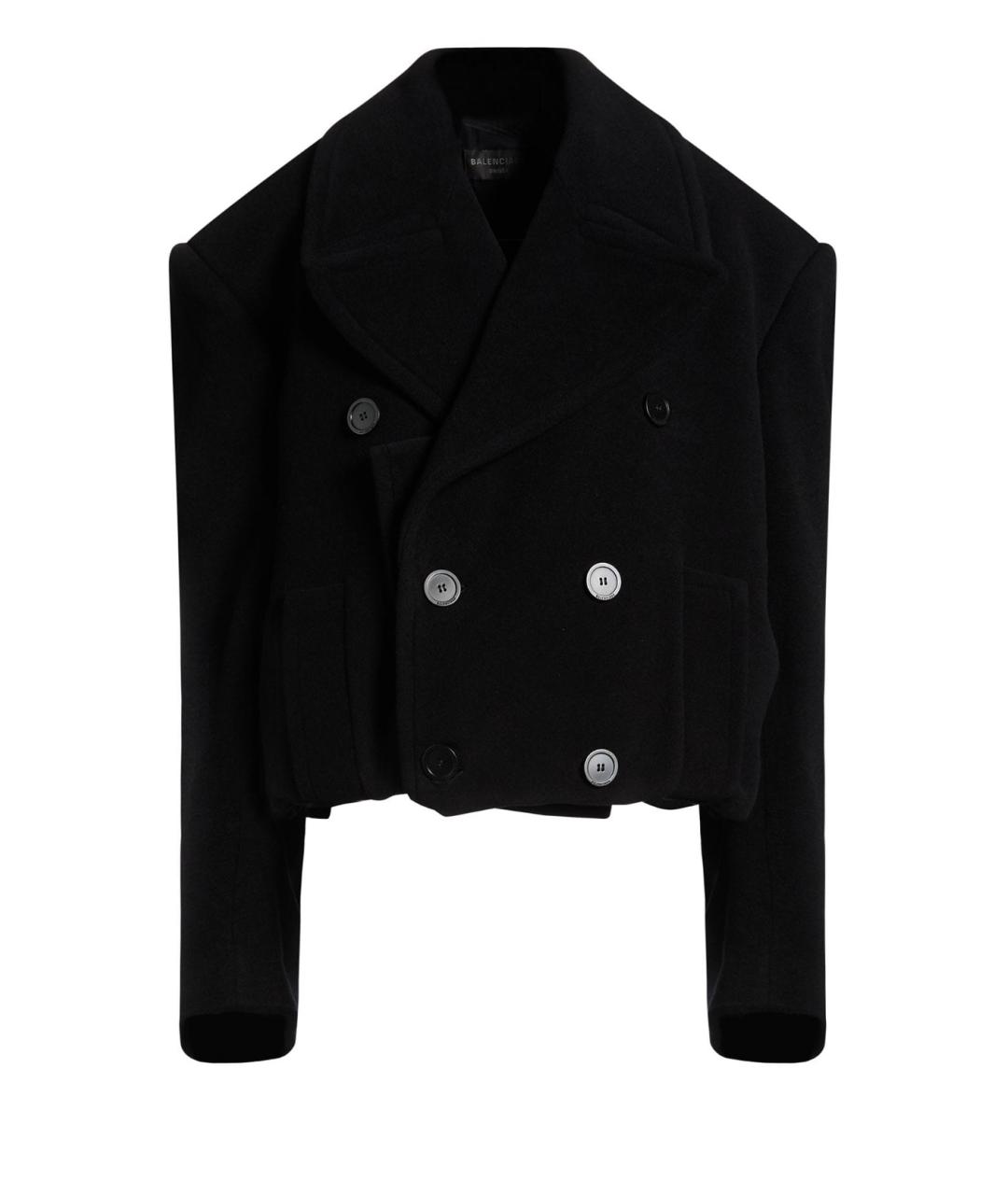BALENCIAGA Черное кашемировое пальто, фото 1