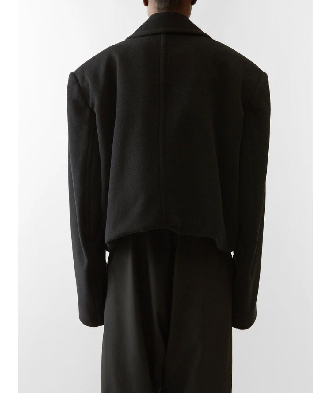 BALENCIAGA Черное кашемировое пальто, фото 4