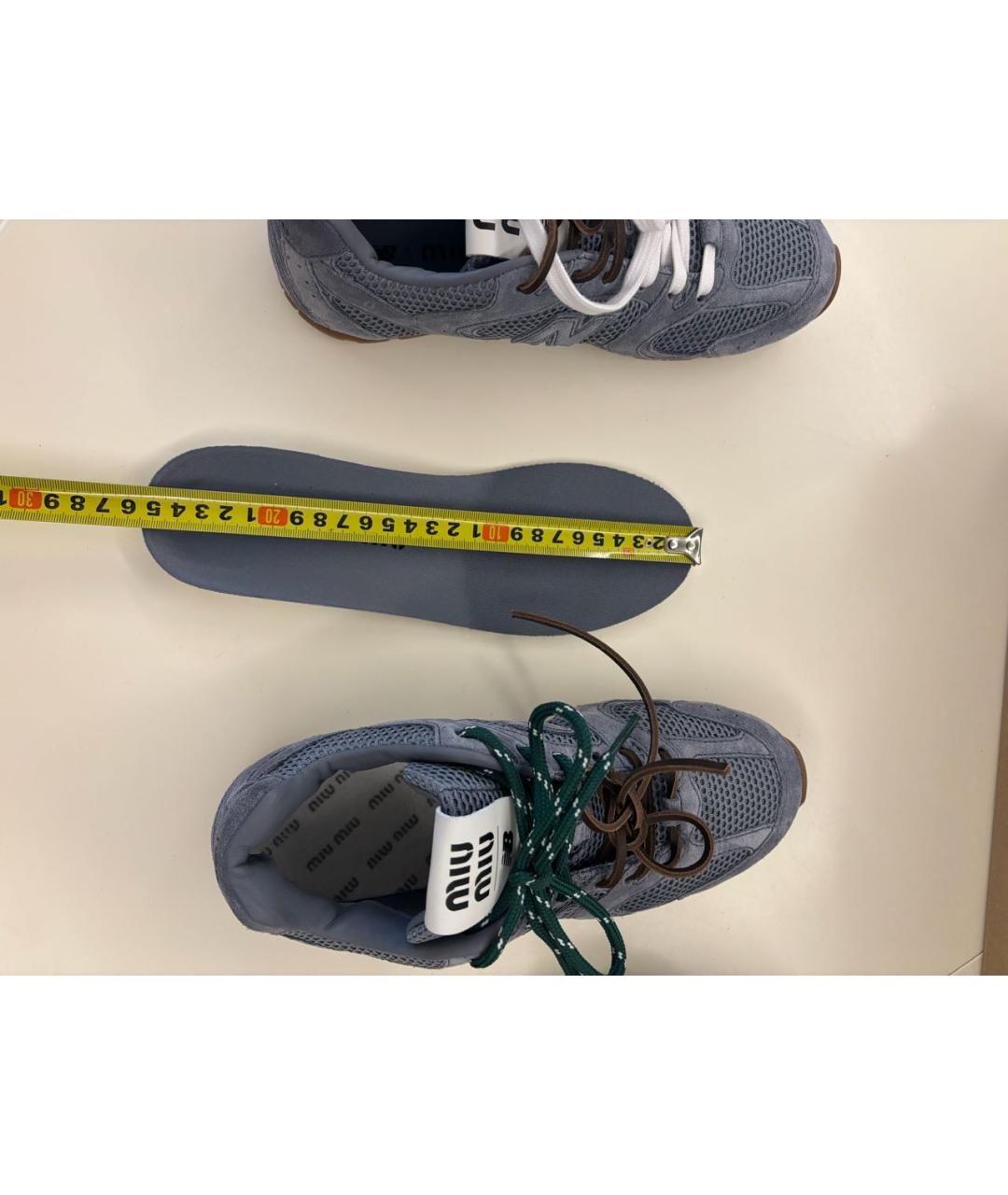 MIU MIU Голубые замшевые кеды, фото 7