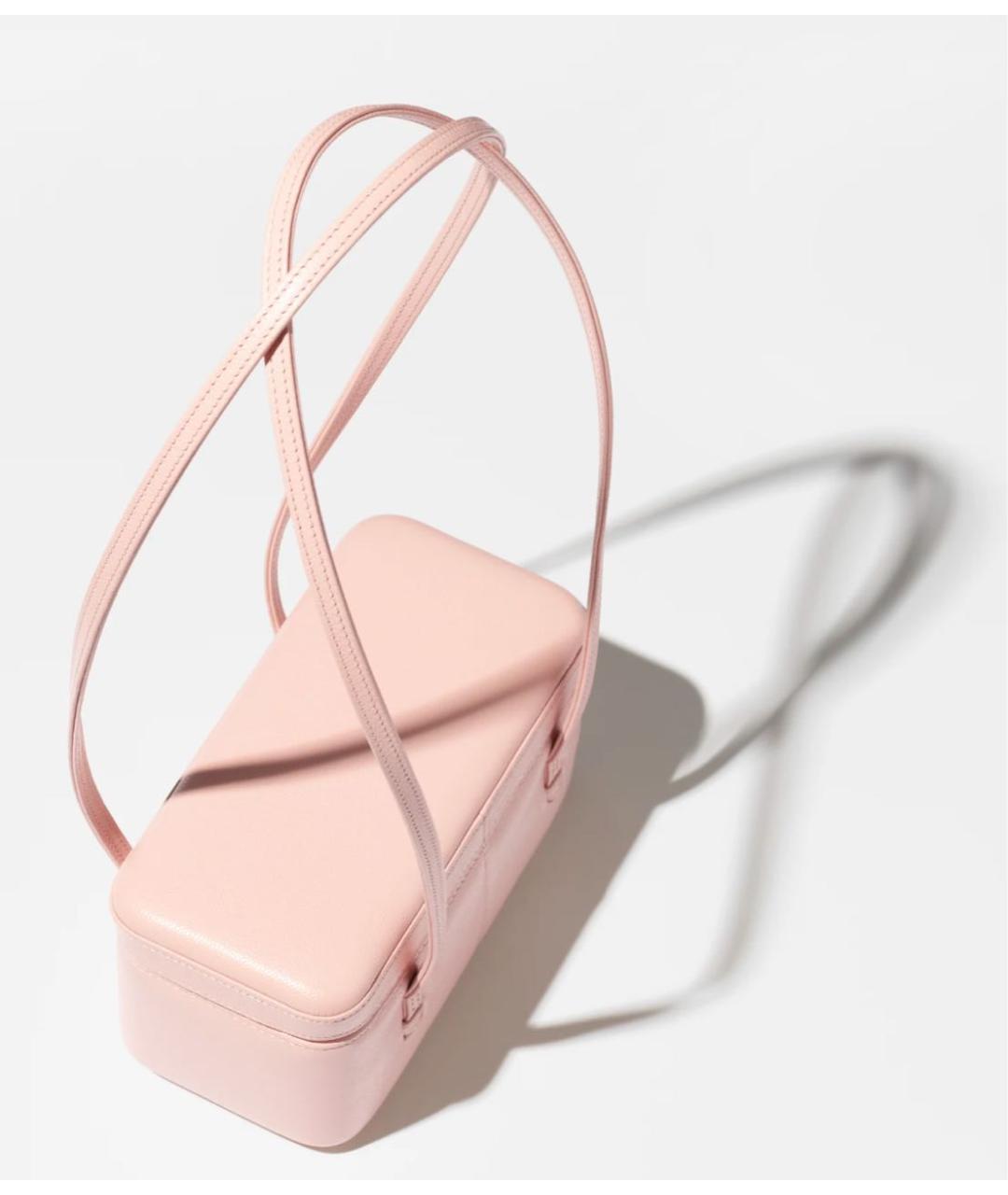 CHANEL Розовая кожаная сумка с короткими ручками, фото 3