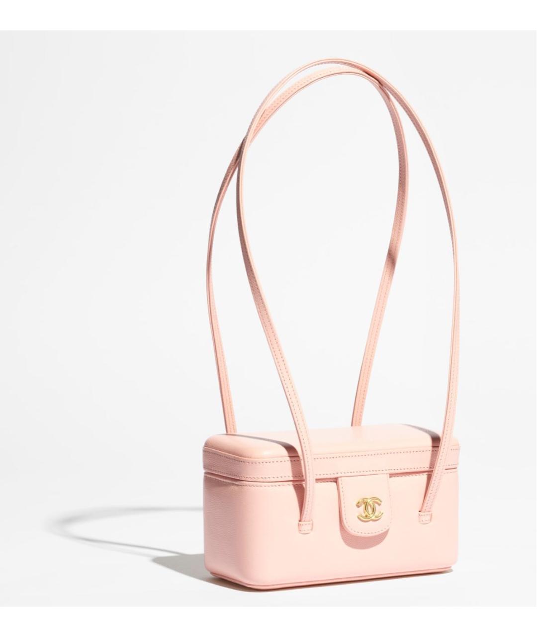 CHANEL Розовая кожаная сумка с короткими ручками, фото 2