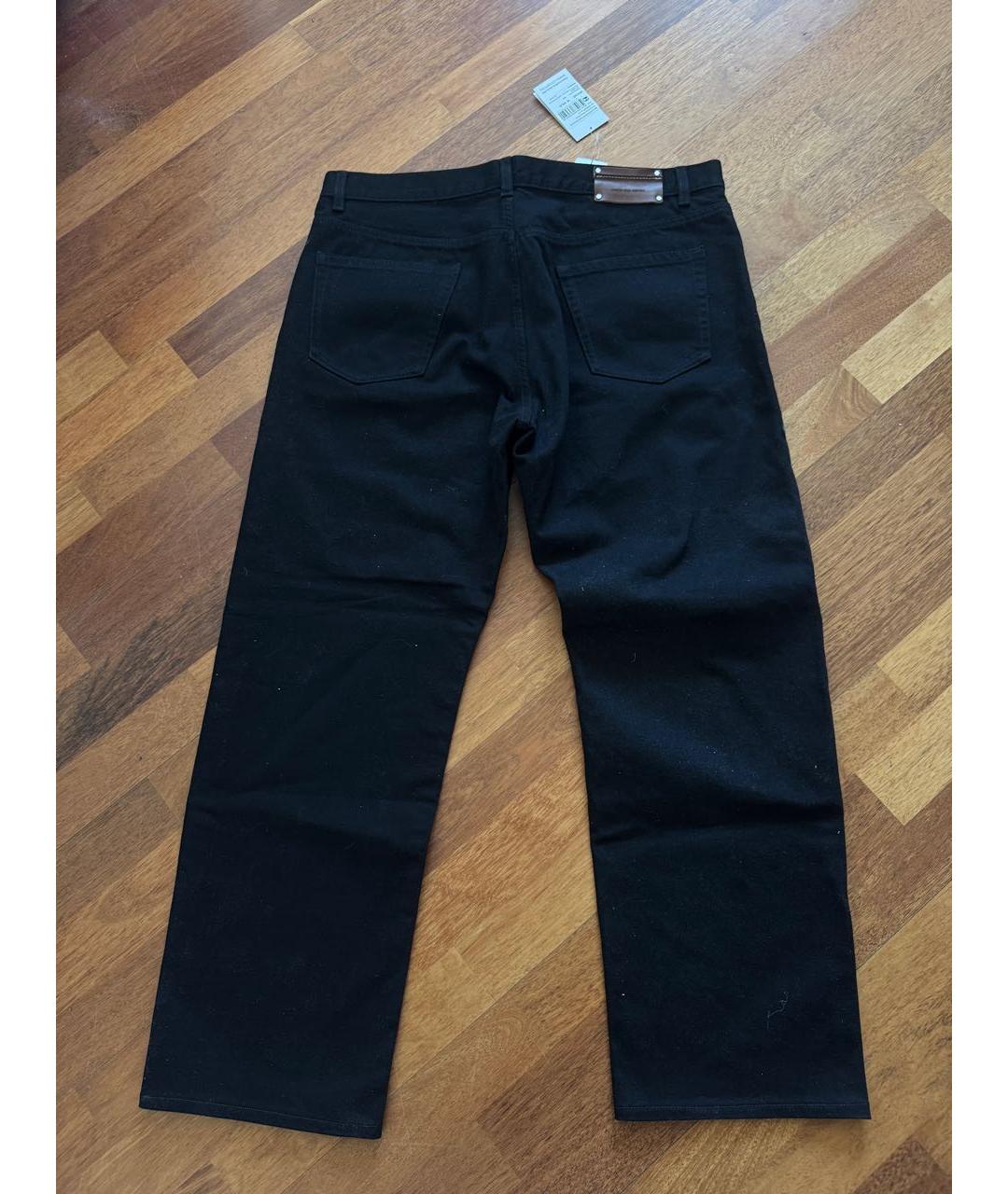 DRIES VAN NOTEN Черные хлопковые прямые джинсы, фото 2