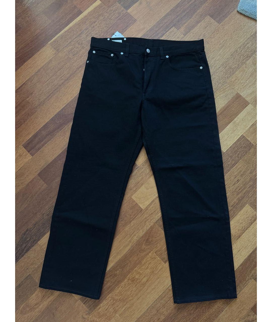 DRIES VAN NOTEN Черные хлопковые прямые джинсы, фото 7