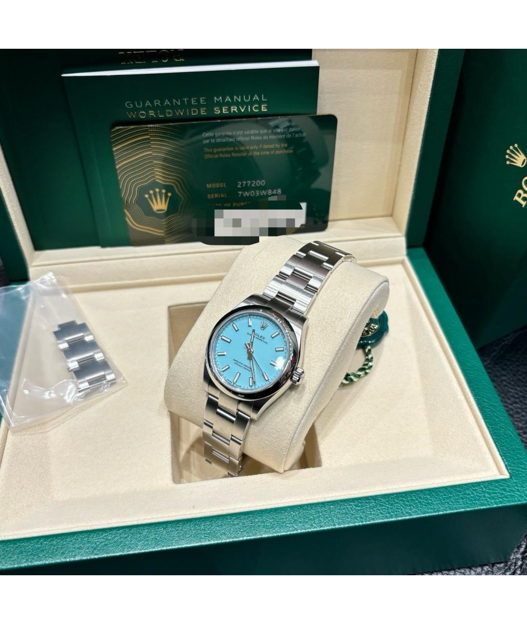 ROLEX Синие металлические часы, фото 3