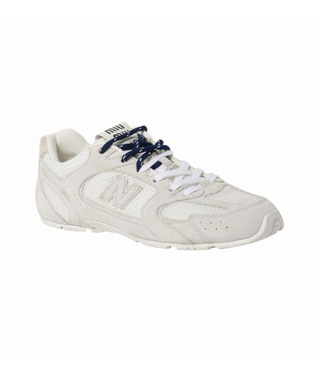 MIU MIU Белые замшевые кеды, фото 1