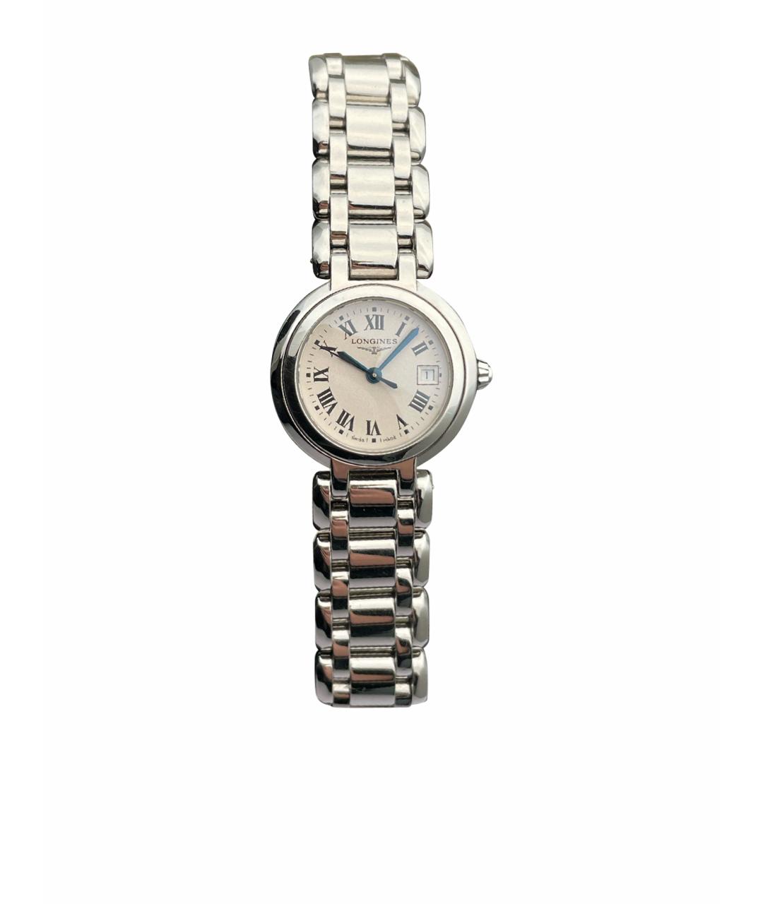 LONGINES Белые металлические часы, фото 1