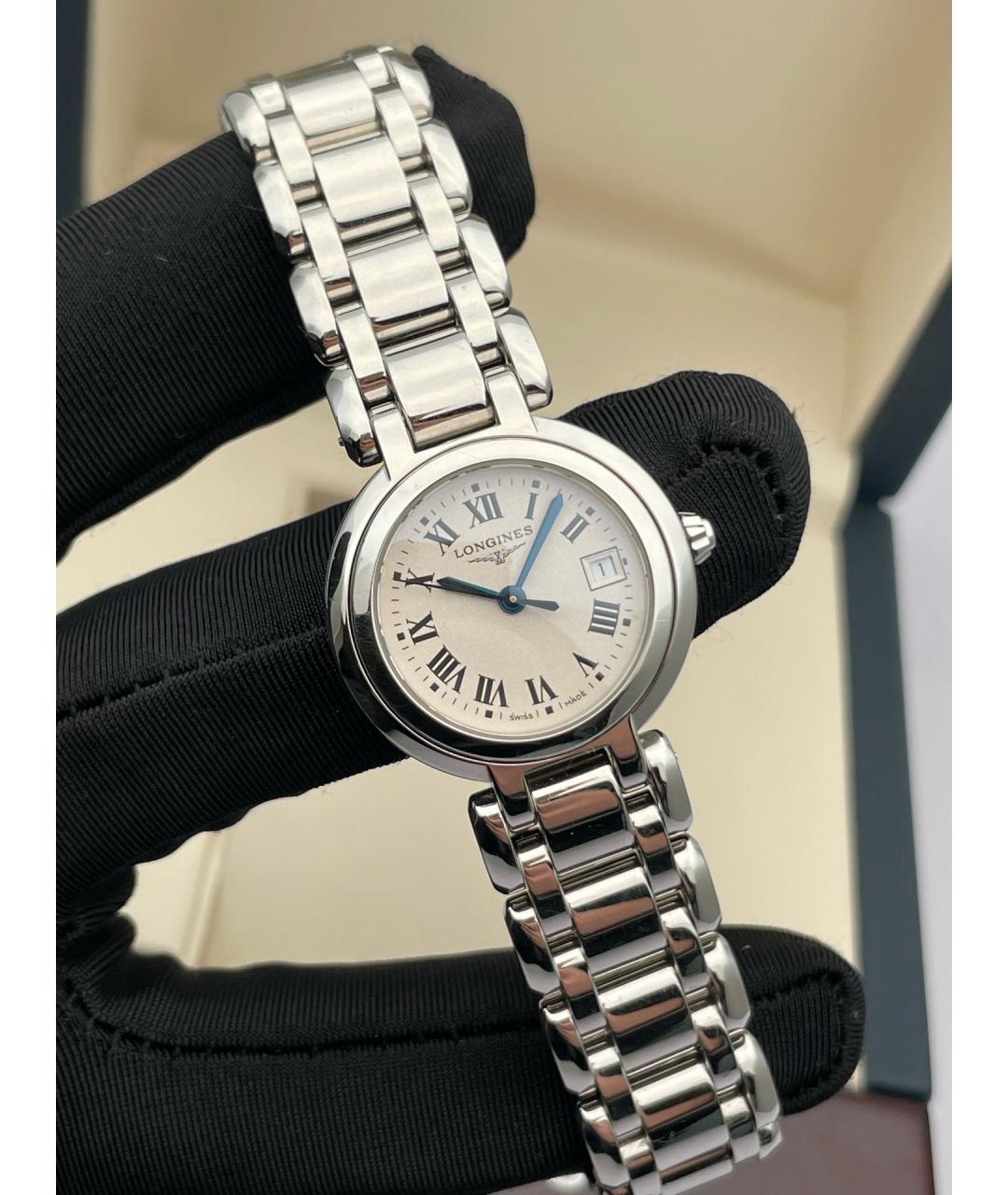 LONGINES Белые металлические часы, фото 6