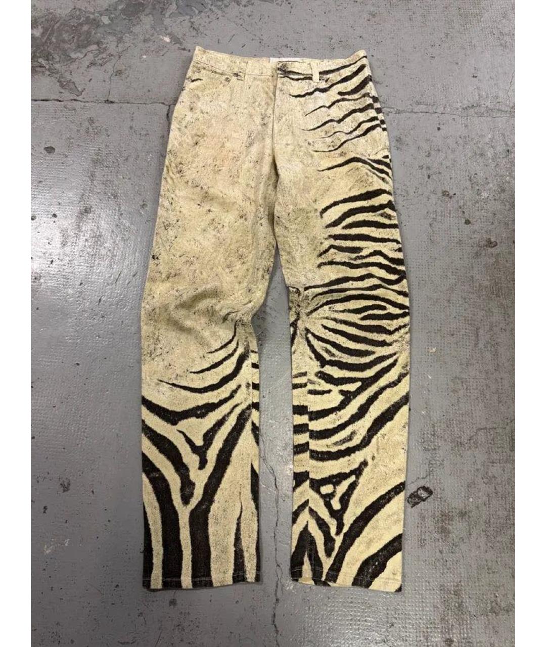 ROBERTO CAVALLI Мульти хлопко-эластановые прямые джинсы, фото 9