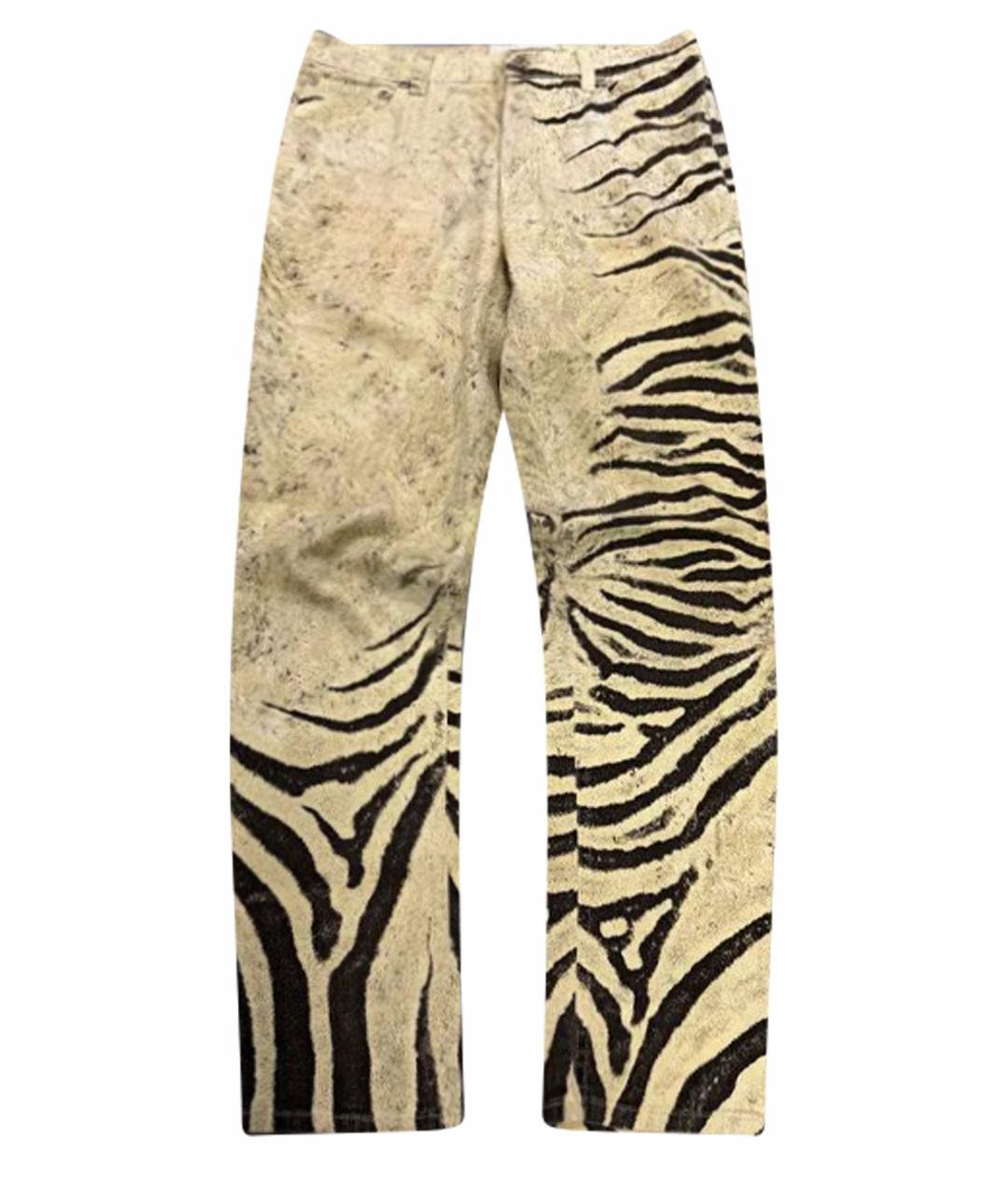 ROBERTO CAVALLI Мульти хлопко-эластановые прямые джинсы, фото 1