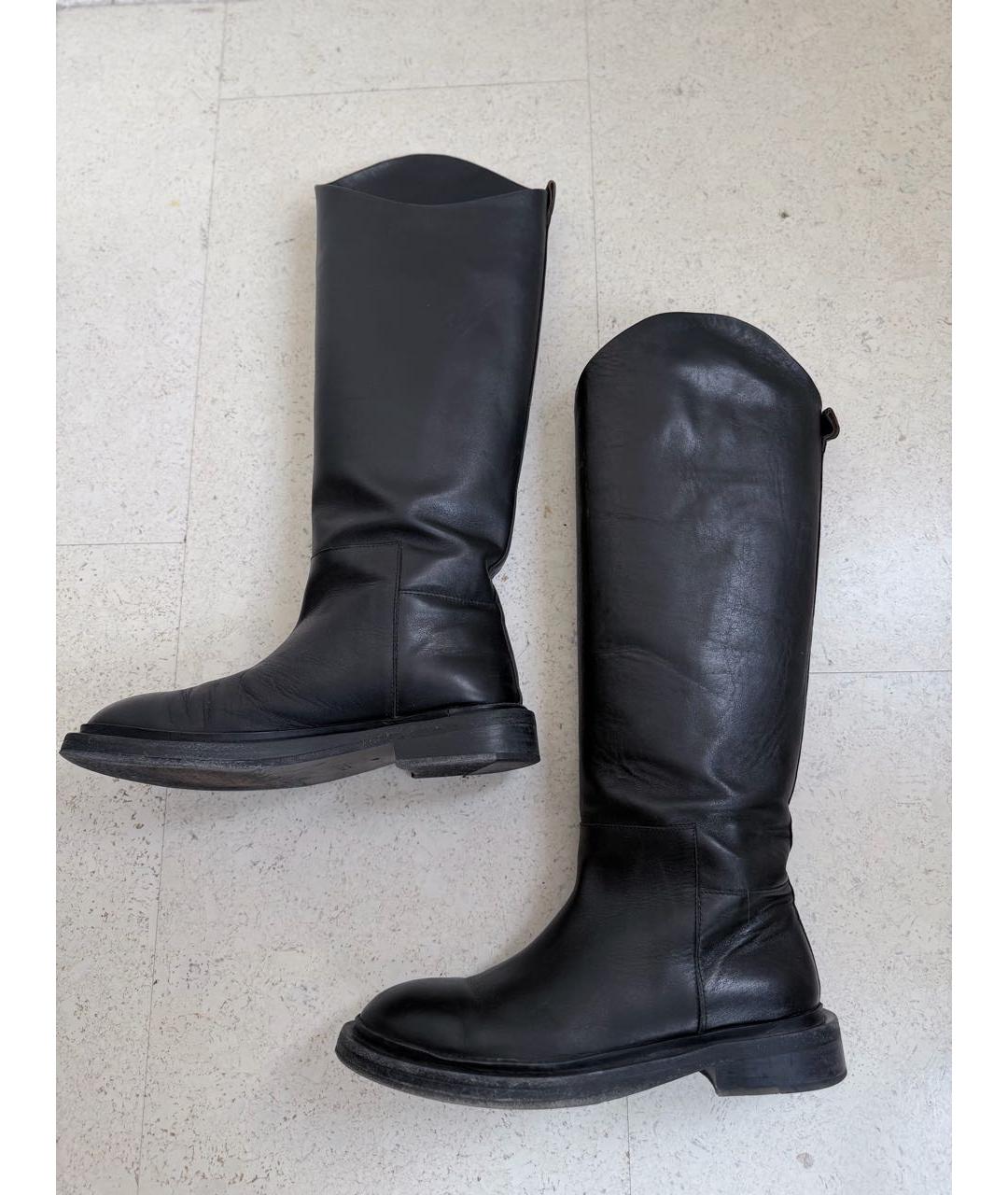 JIL SANDER Черные кожаные сапоги, фото 5