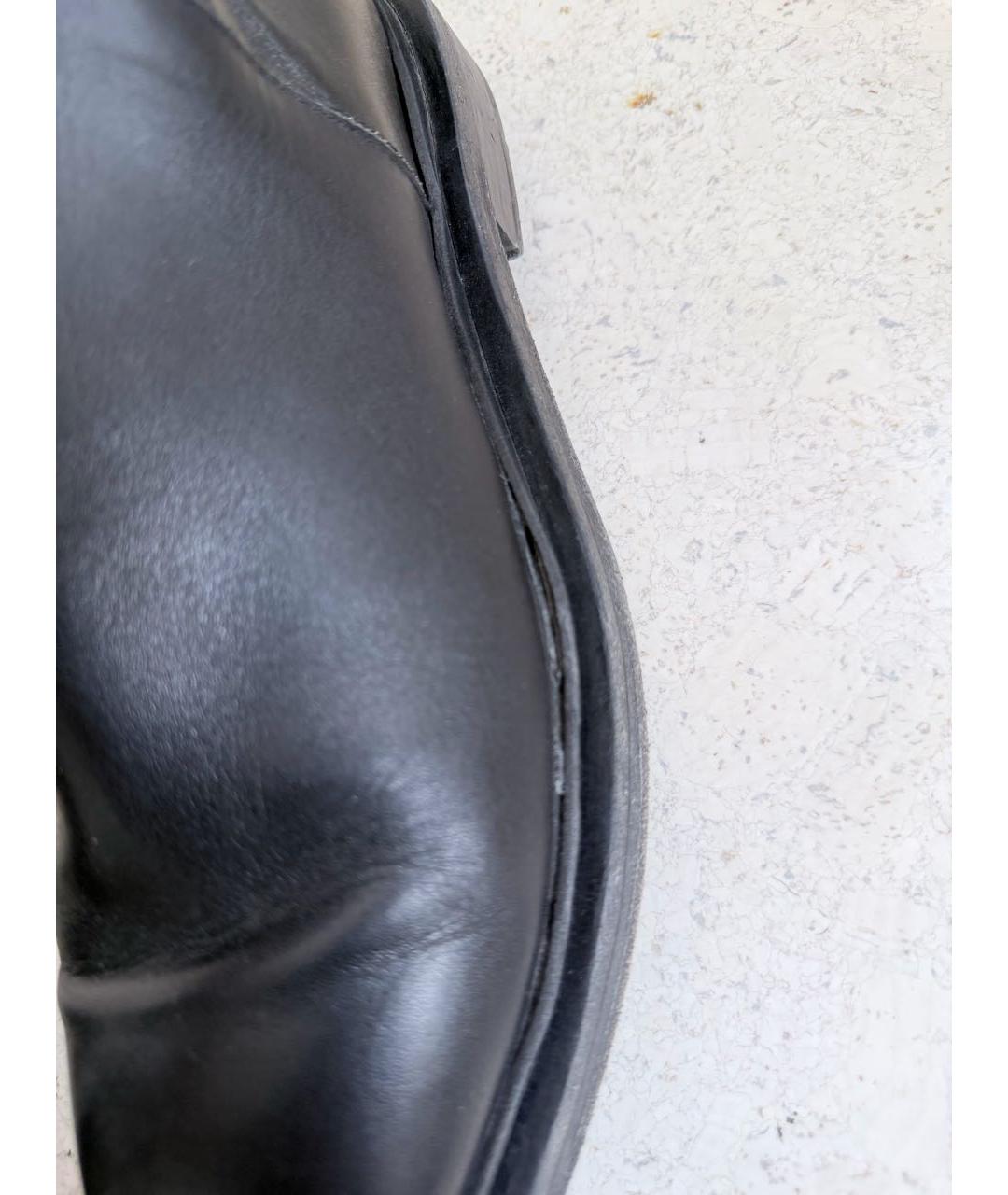 JIL SANDER Черные кожаные сапоги, фото 6