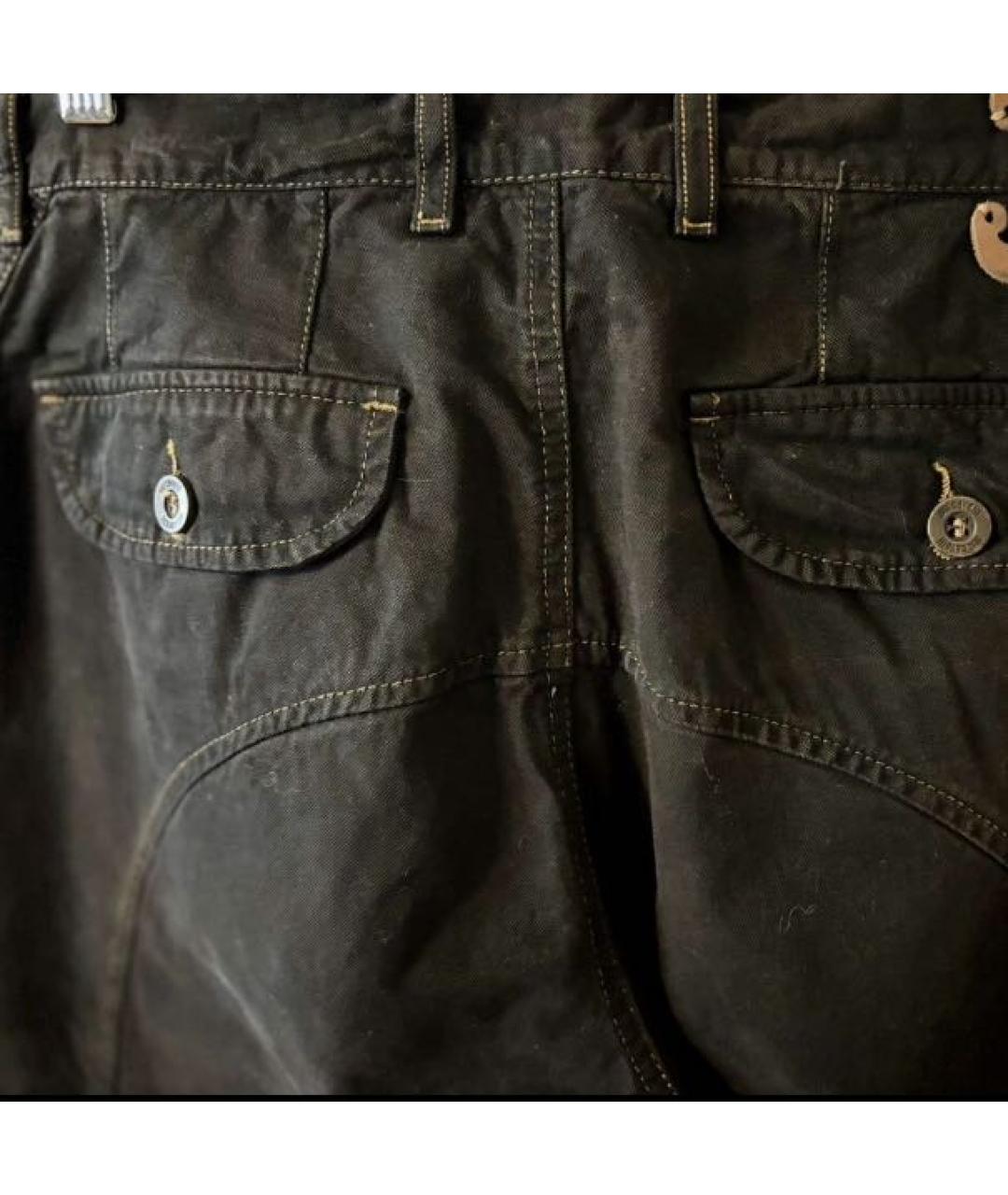 JUST CAVALLI Черные хлопковые повседневные брюки, фото 6