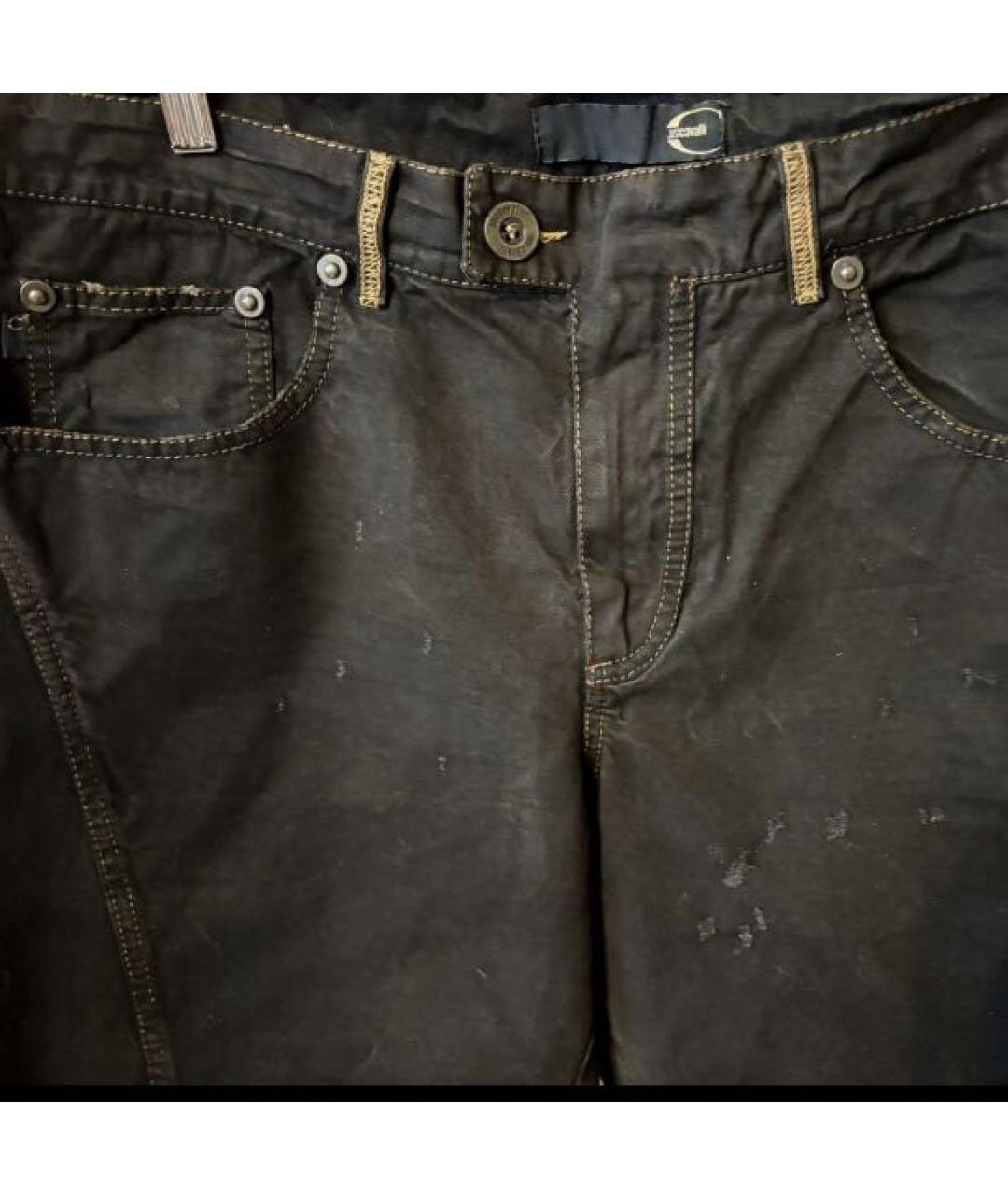 JUST CAVALLI Черные хлопковые повседневные брюки, фото 5