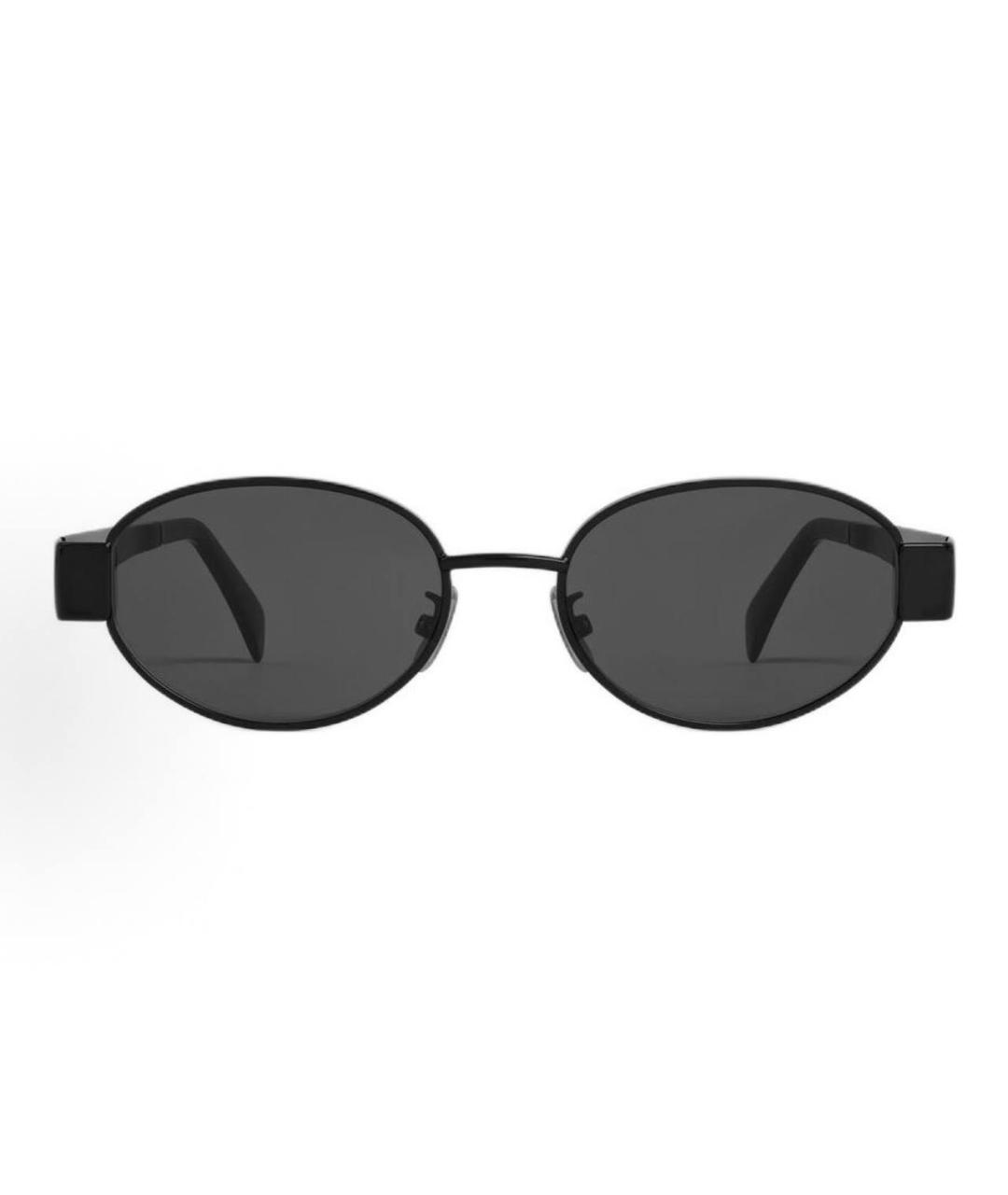 CELINE Черные металлические солнцезащитные очки, фото 3