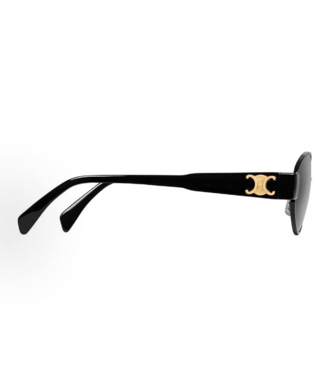 CELINE Черные металлические солнцезащитные очки, фото 2