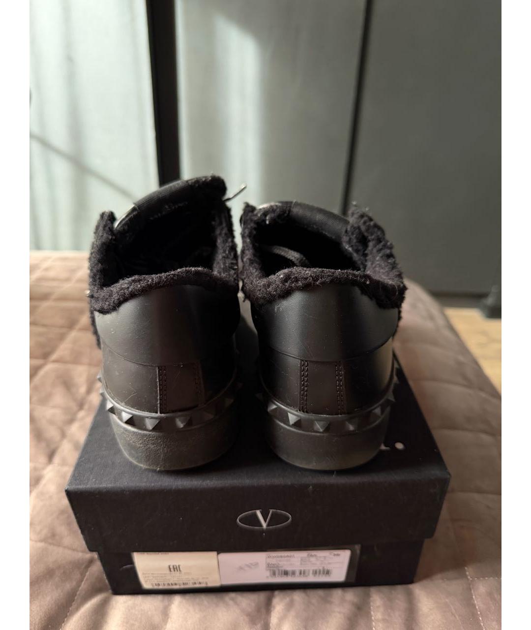 VALENTINO Черные кожаные кеды, фото 4