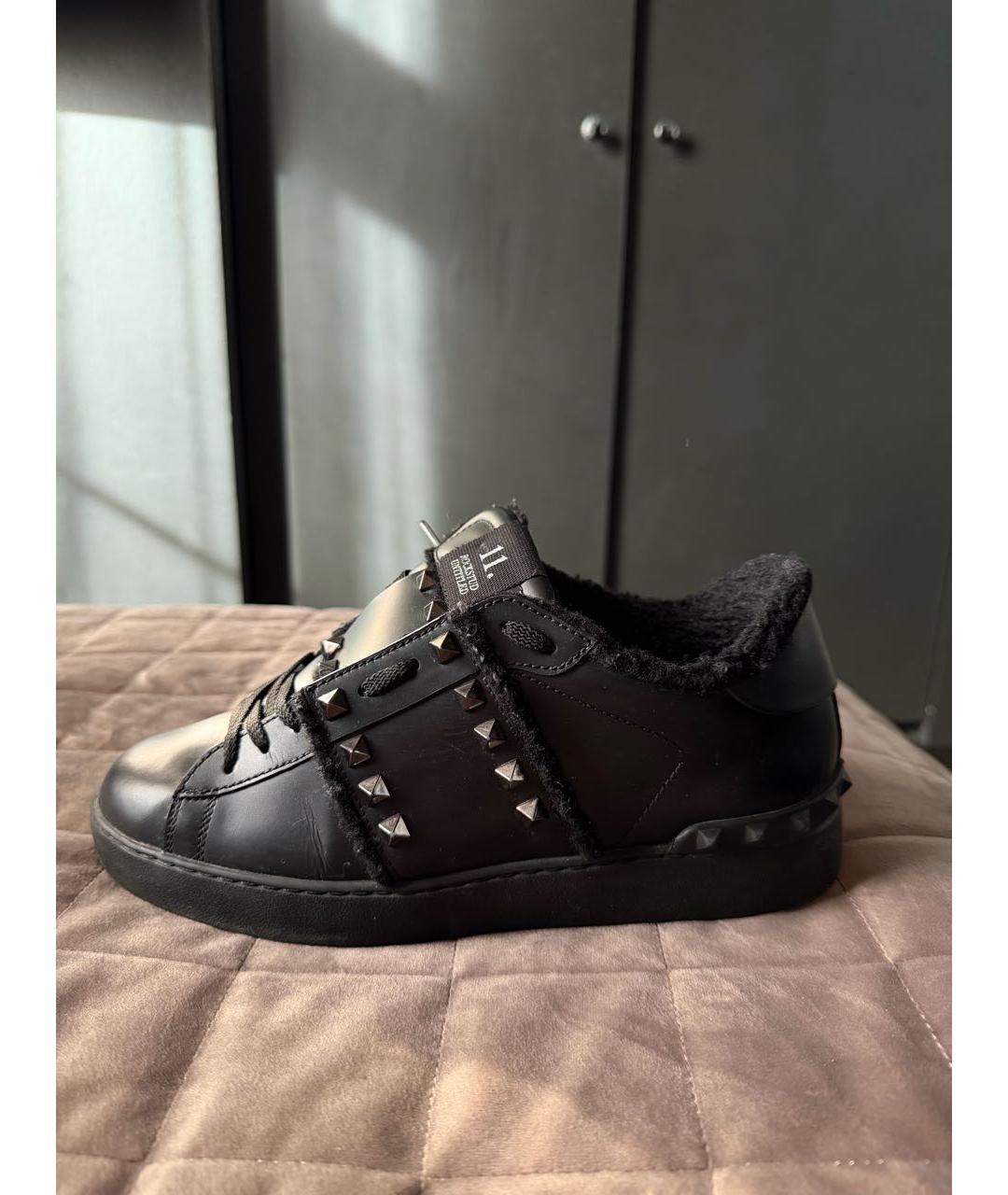 VALENTINO Черные кожаные кеды, фото 7