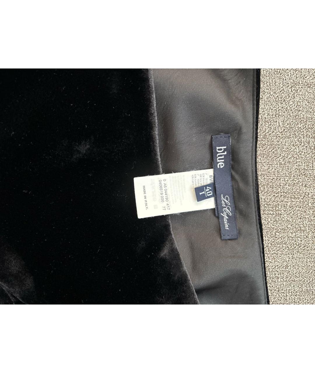 LES COPAINS Черная бархатная юбка миди, фото 3