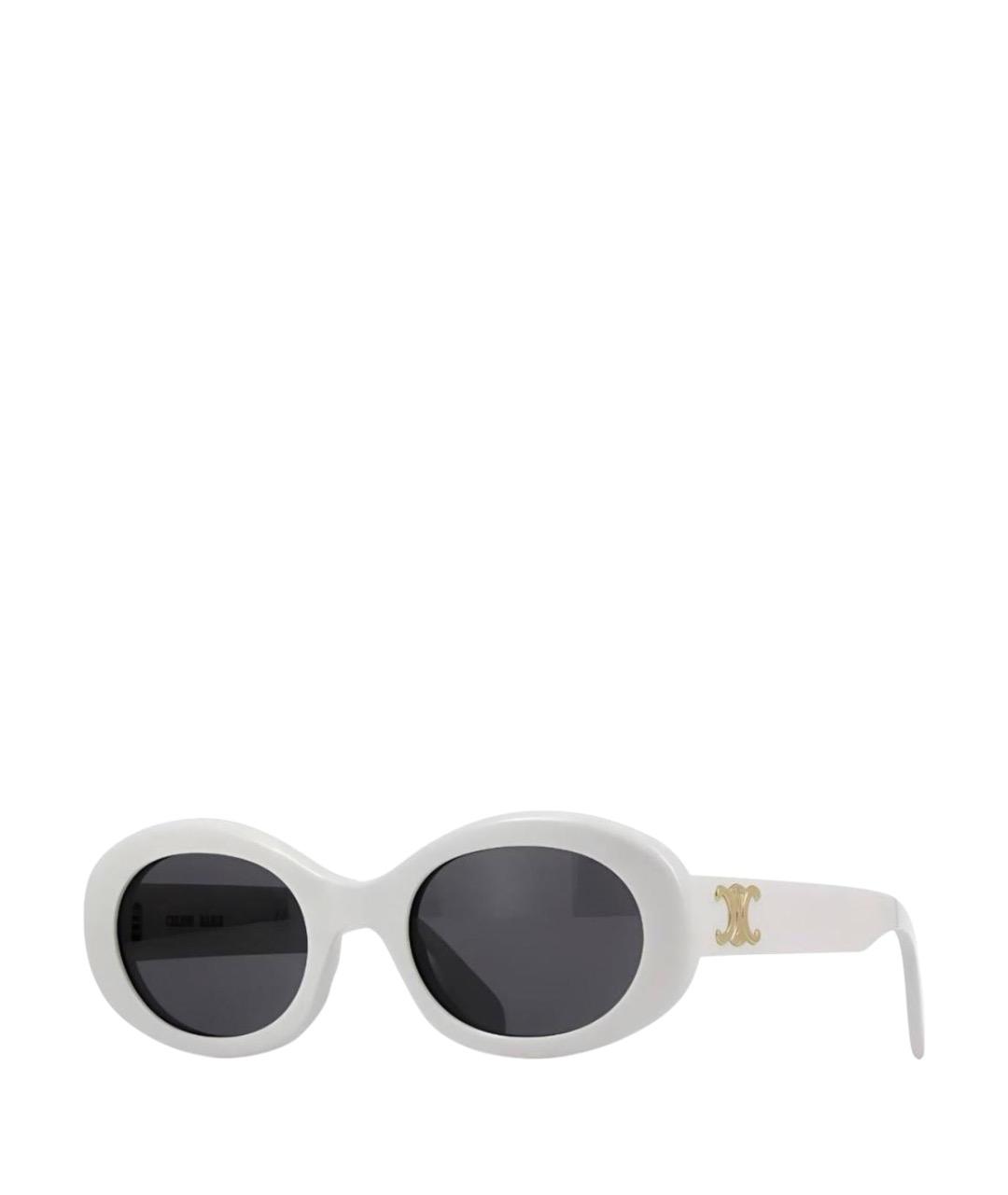CELINE Белые пластиковые солнцезащитные очки, фото 1