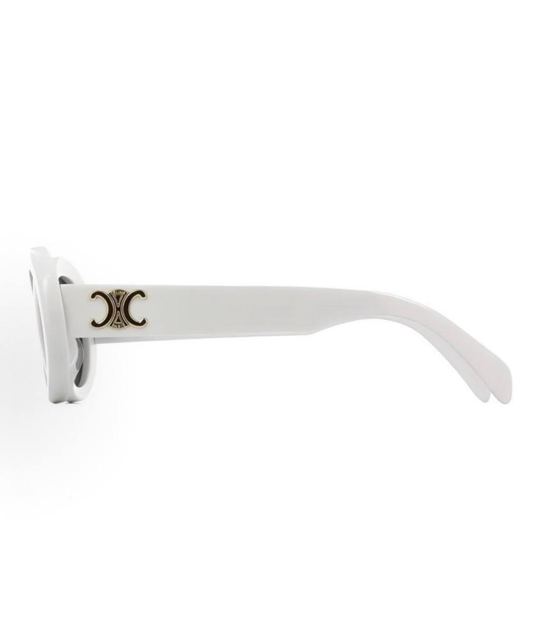 CELINE Белые пластиковые солнцезащитные очки, фото 2