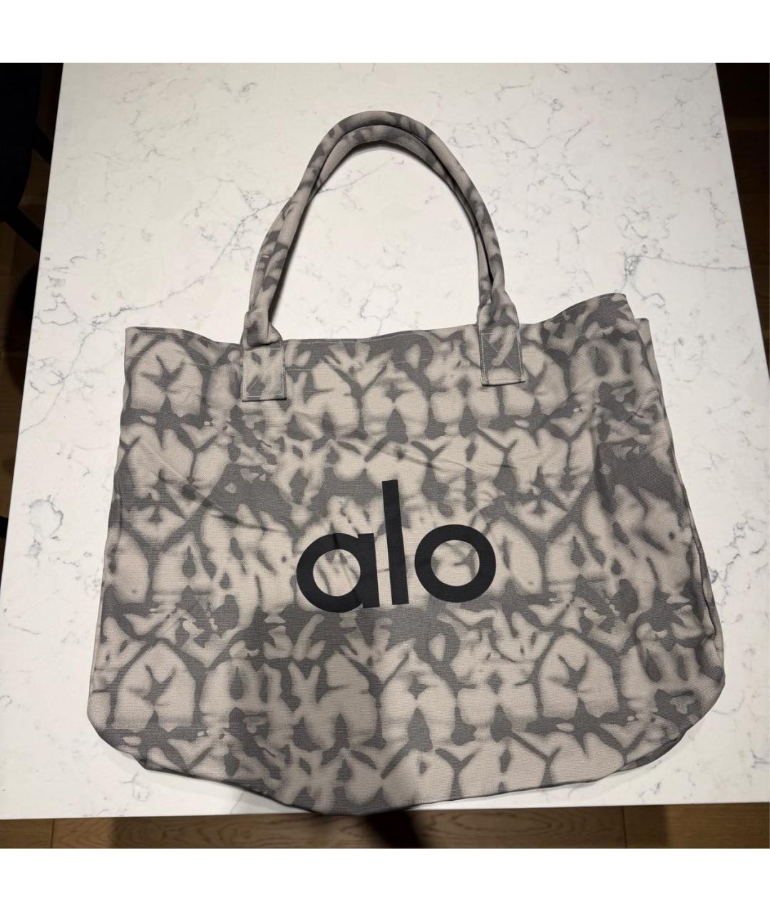 ALO YOGA Антрацитовая хлопковая дорожная/спортивная сумка, фото 2