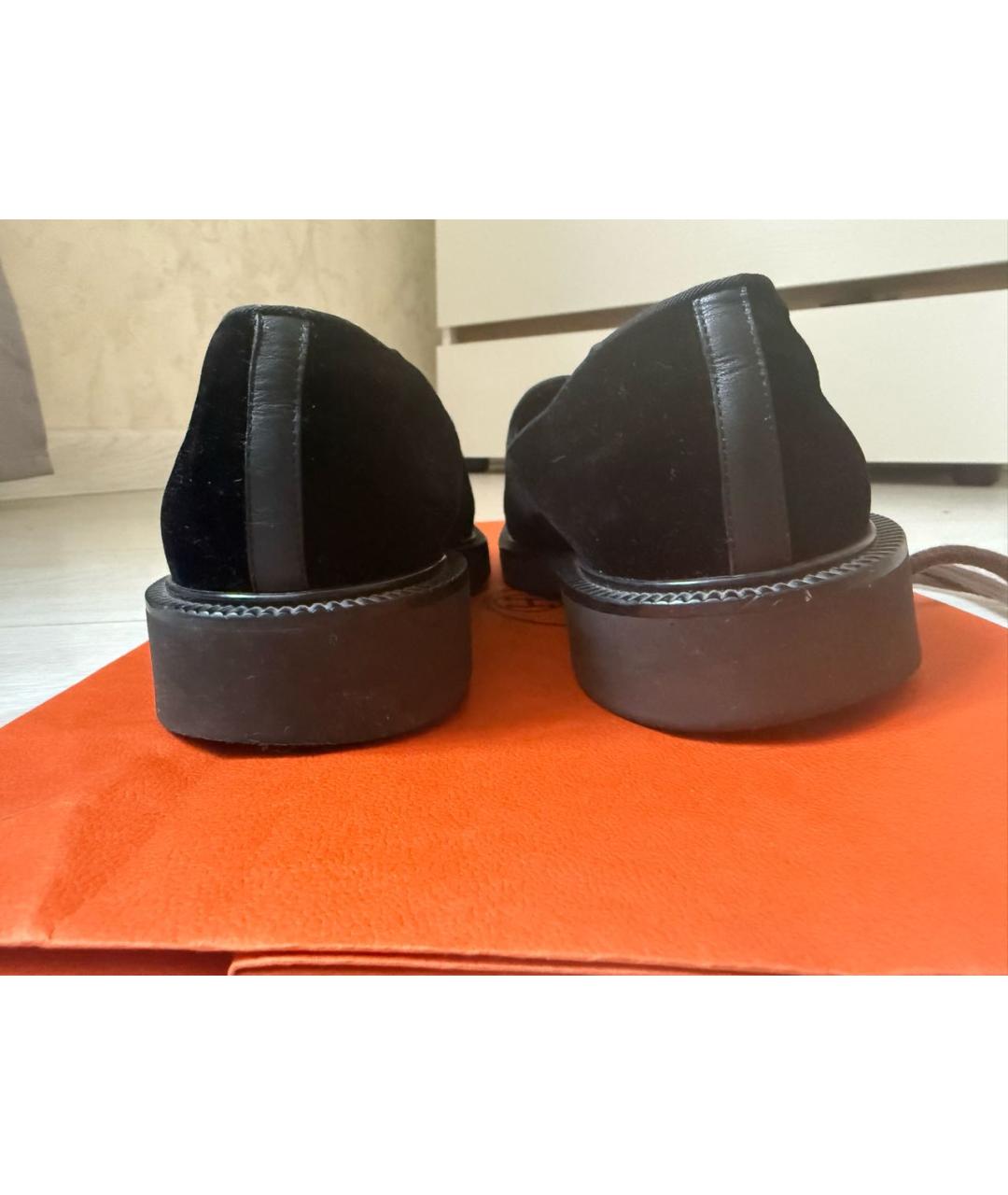 GIUSEPPE ZANOTTI DESIGN Черные бархатные лоферы, фото 4