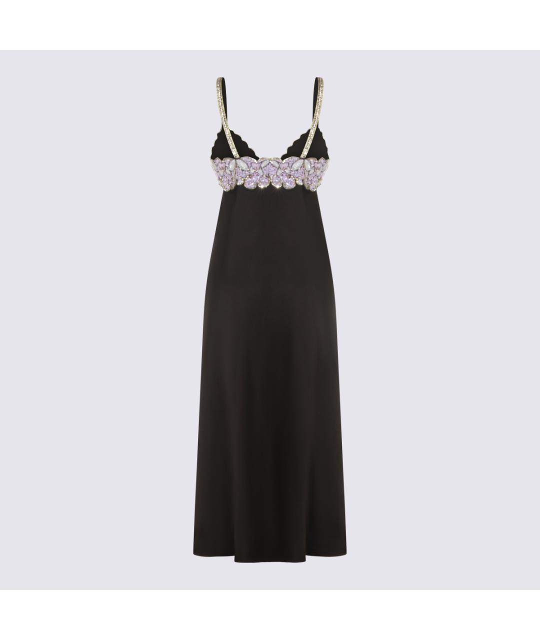 VALENTINO Черное вискозное вечернее платье, фото 2