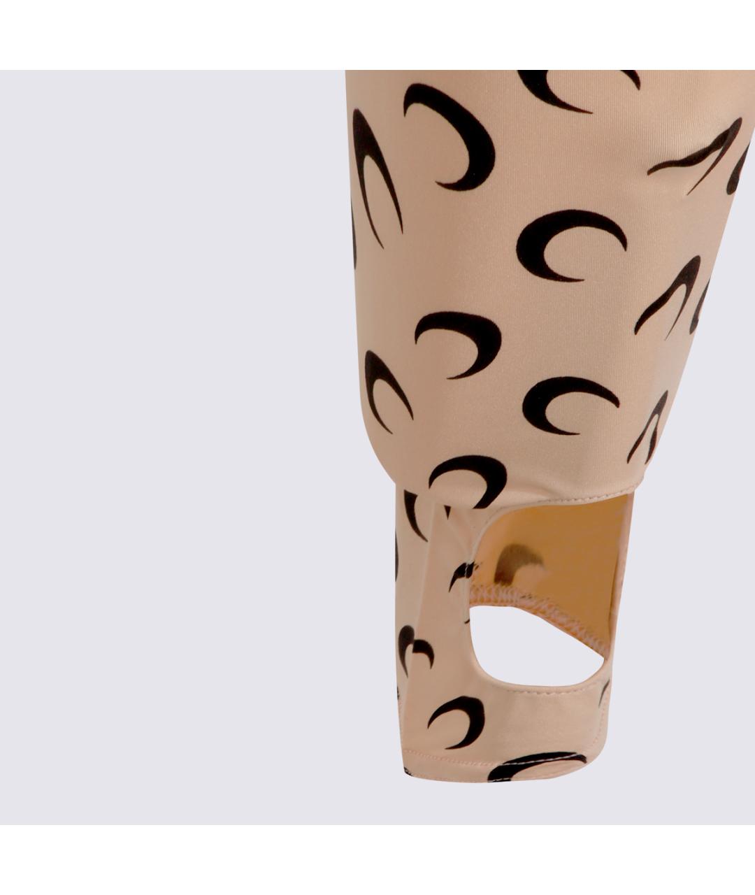MARINE SERRE Бежевые синтетические леггинсы и велосипедки, фото 4