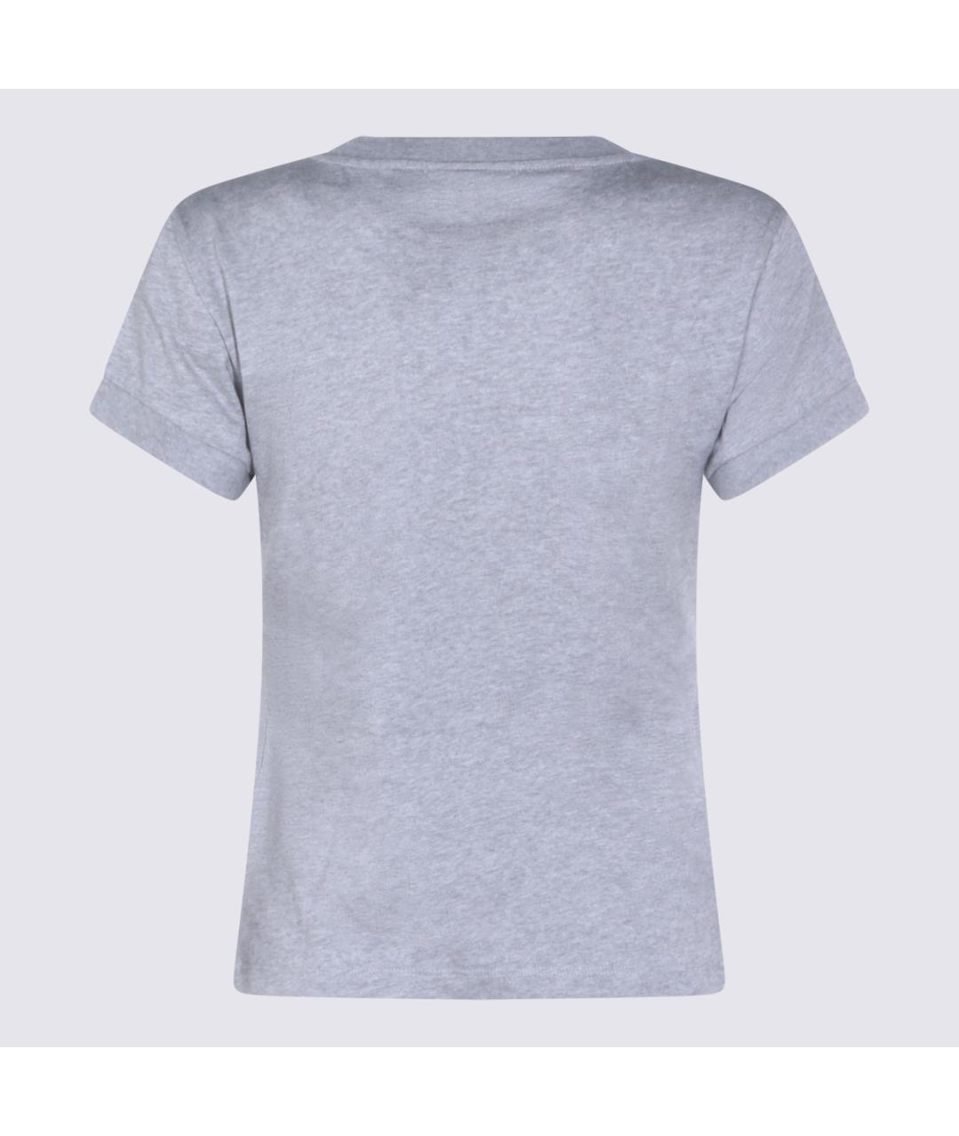 GANNI Серая хлопковая футболка, фото 2