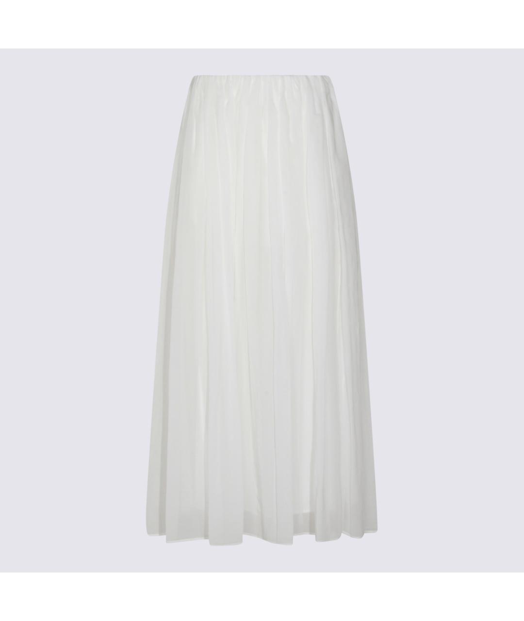 BRUNELLO CUCINELLI Белая хлопковая юбка миди, фото 4