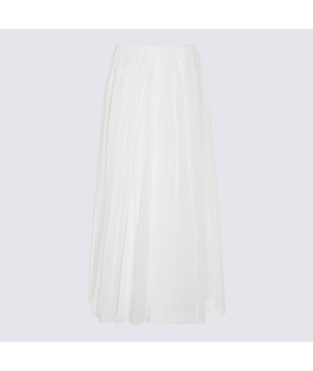BRUNELLO CUCINELLI Белая хлопковая юбка миди, фото 2