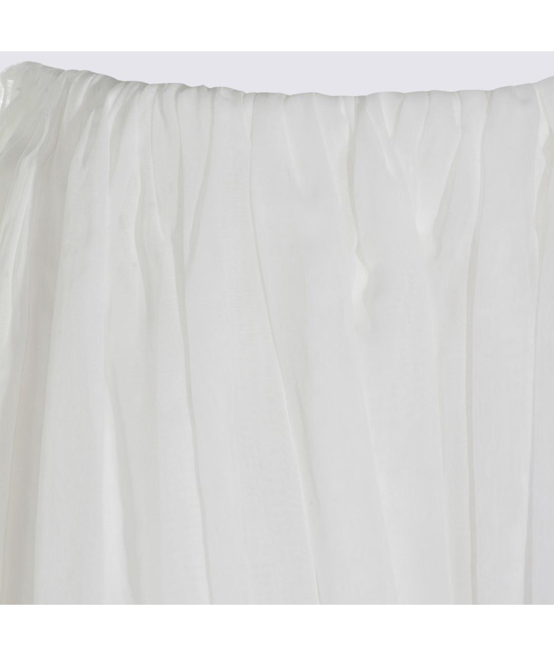 BRUNELLO CUCINELLI Белая хлопковая юбка миди, фото 3