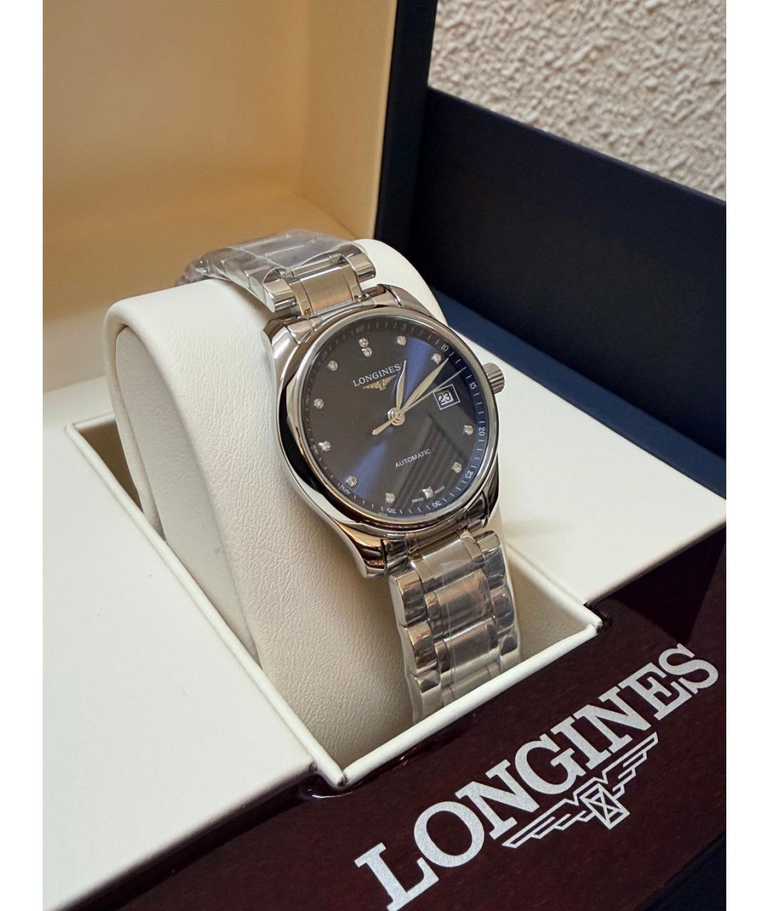 LONGINES Синие металлические часы, фото 5